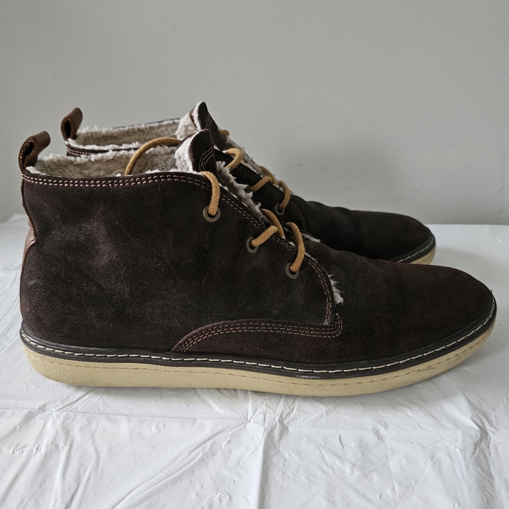 FRED PERRY Men's Cocoa Brown Suede Lined Chukka Boots
